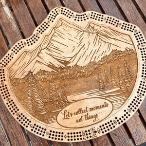 Mountain Design Cribbage Board