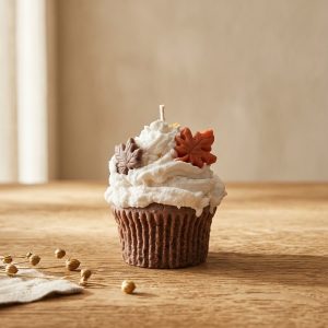 Aesthetic Autumn Cupcake Molded Candle