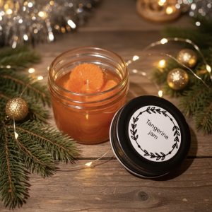 Hand-poured “Tangerine Jam” candle