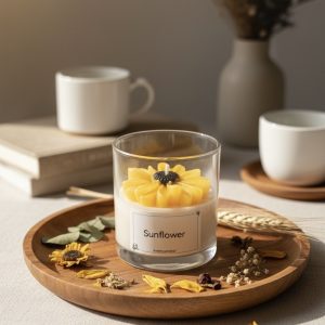 Hand-poured “Sunflower“ Aesthetic Jar Candle